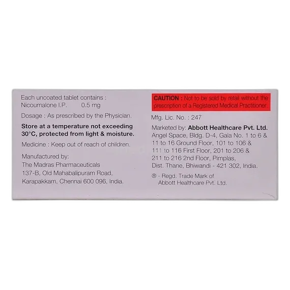 acitrom 0.5mg tablet 10's